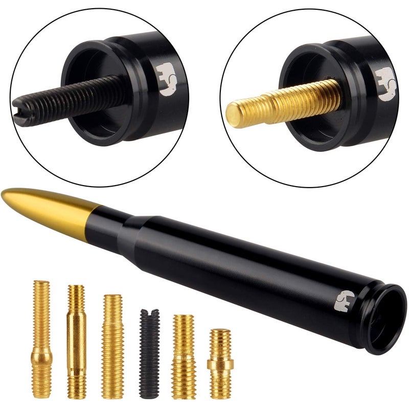 ONE250 Bullet Style Antenna, Compatible with Jeep Wrangler All Models (2007-2024) - Will fit Any Jeep Wrangler JK JKU JL JLU Rubicon Sahara Renegade Gladiator (2007-2024) and More (Gold) - Image 5